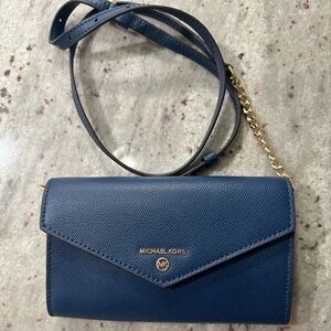 Blue Michael Kors Crossbody Bag Like New